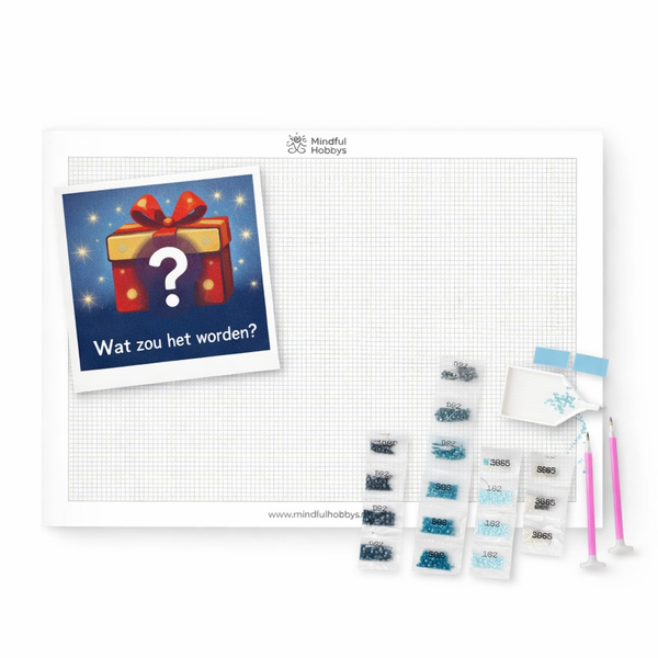 Diamond painting verrassing van eigen foto waarbij het eindresultaat pas zichtbaar wordt na het plakken – Mindful hobby's