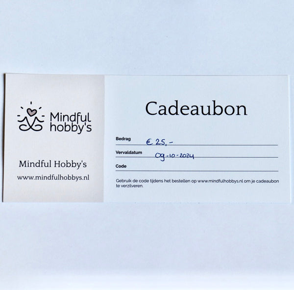 Mindful Hobby's cadeaubon