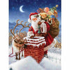Diamond painting- Kerstman op het dak