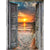Diamond painting - Zonsondergang achter deur