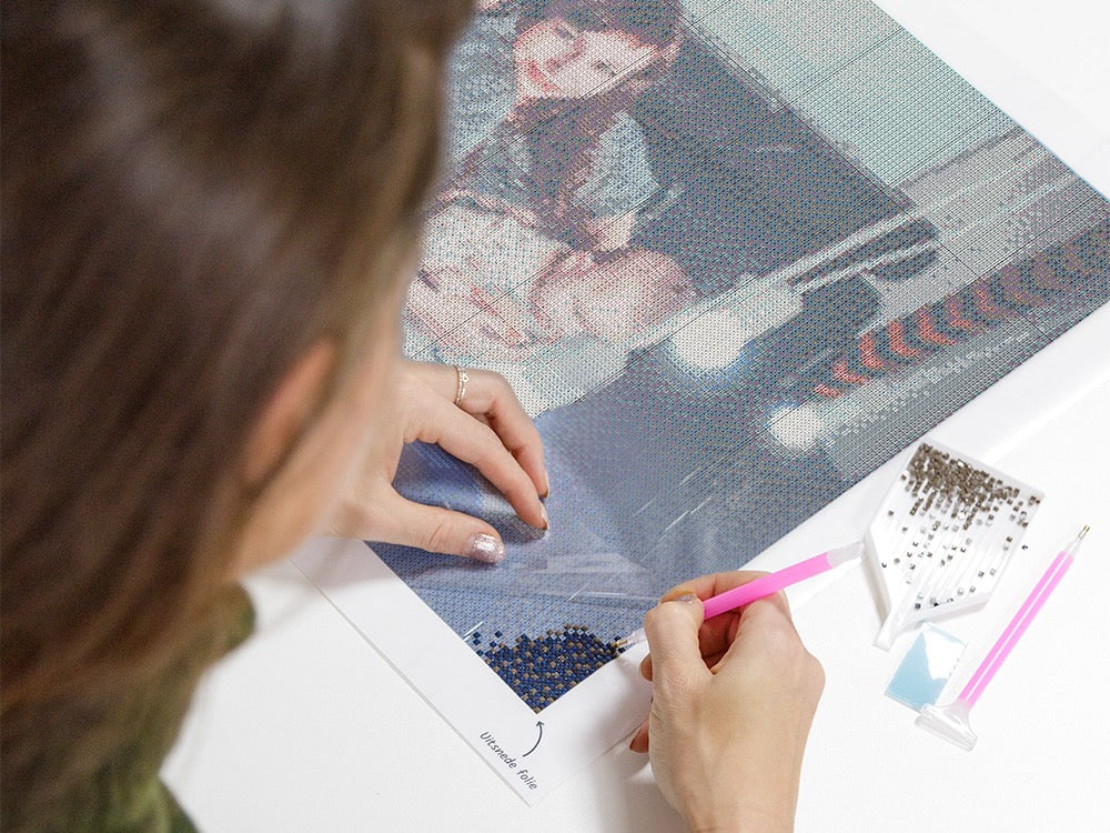 Diamond painting met eigen foto - Mindful hobby's