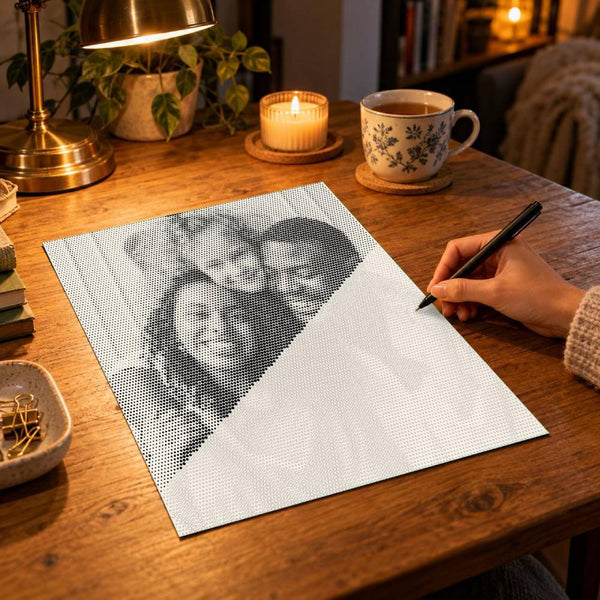 Dot painting van eigen foto - gemaakt in Nederland