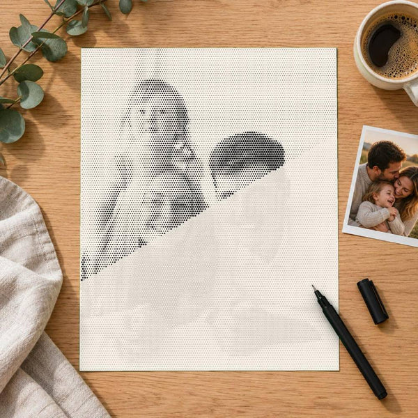 Dot painting van eigen foto - gemaakt in Nederland