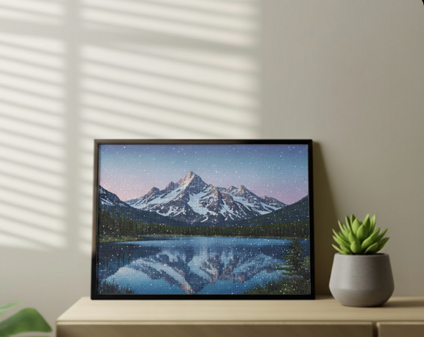 Zwarte lijst diamond painting 