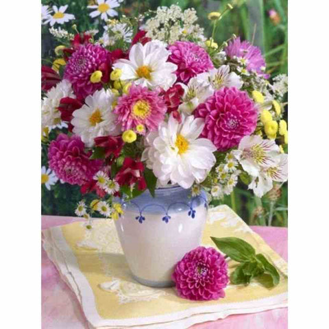 Diamond painting - Gekleurde bos bloemen