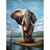 Diamond painting - Geschilderde olifant