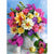Diamond painting - Kleurrijke vaas bloemen
