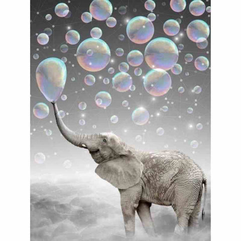 Diamond painting - Olifant met bellenblaas