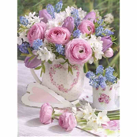 Diamond painting - Roze rozen