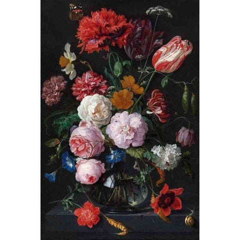 Diamond painting - Stilleven met bloemen in een glazen vaas van Jan Davidsz. de Heem