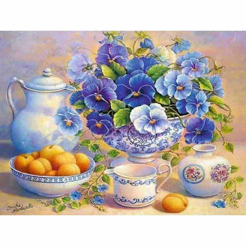 Diamond painting - Authentieke vaas met bloemen