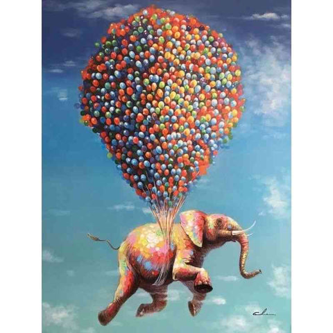 Diamond painting - Olifant met ballonnen